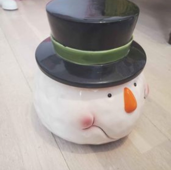 Snowman Head Cookie Jar - Picture 6 of 8